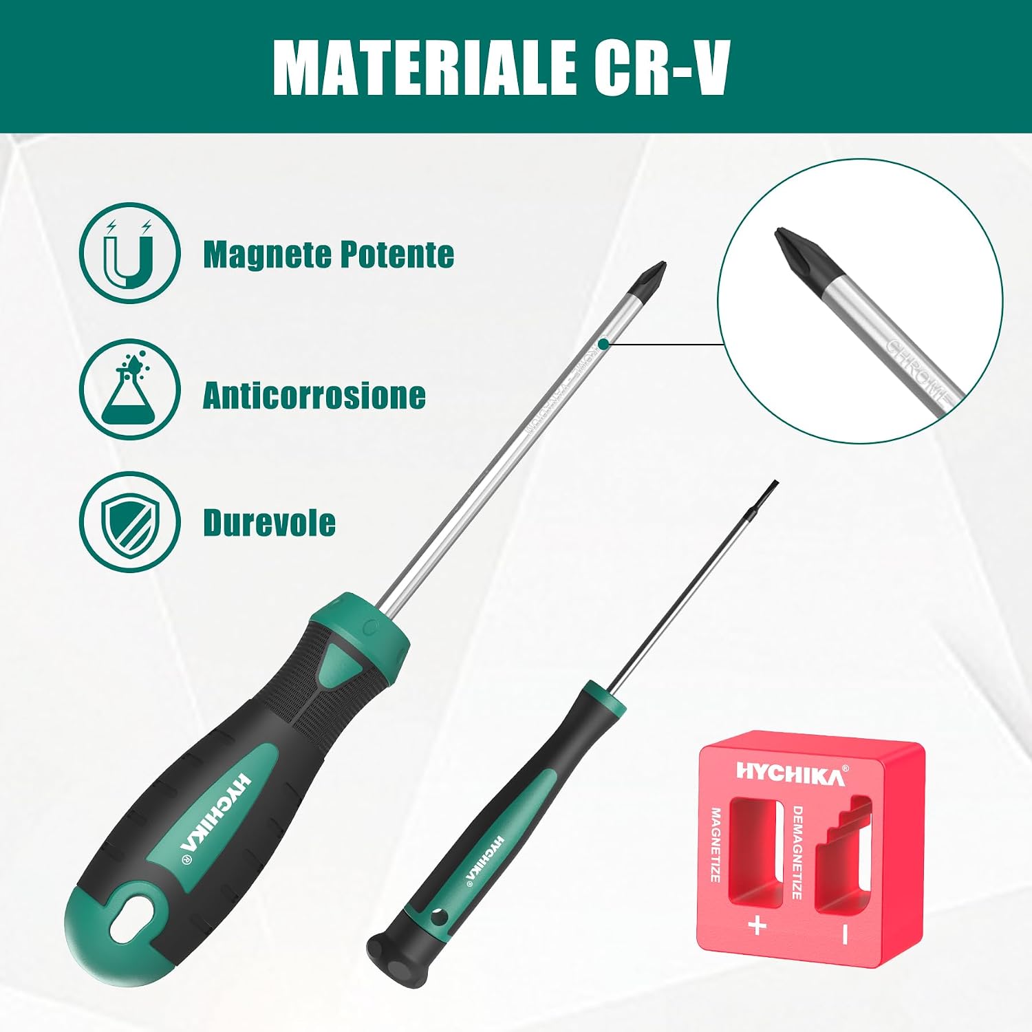 Detalle de HYCHIKA 51 Pezzi Set Cacciaviti Professionali: kit completo per DIY, precisione e uso domestico