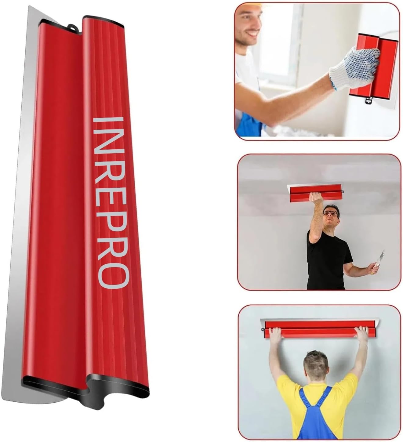 Detalle de INREPRO Lame d'écrémage 0,35 mm – Lame de spatule de lissage pour cloisons sèches (80 cm)