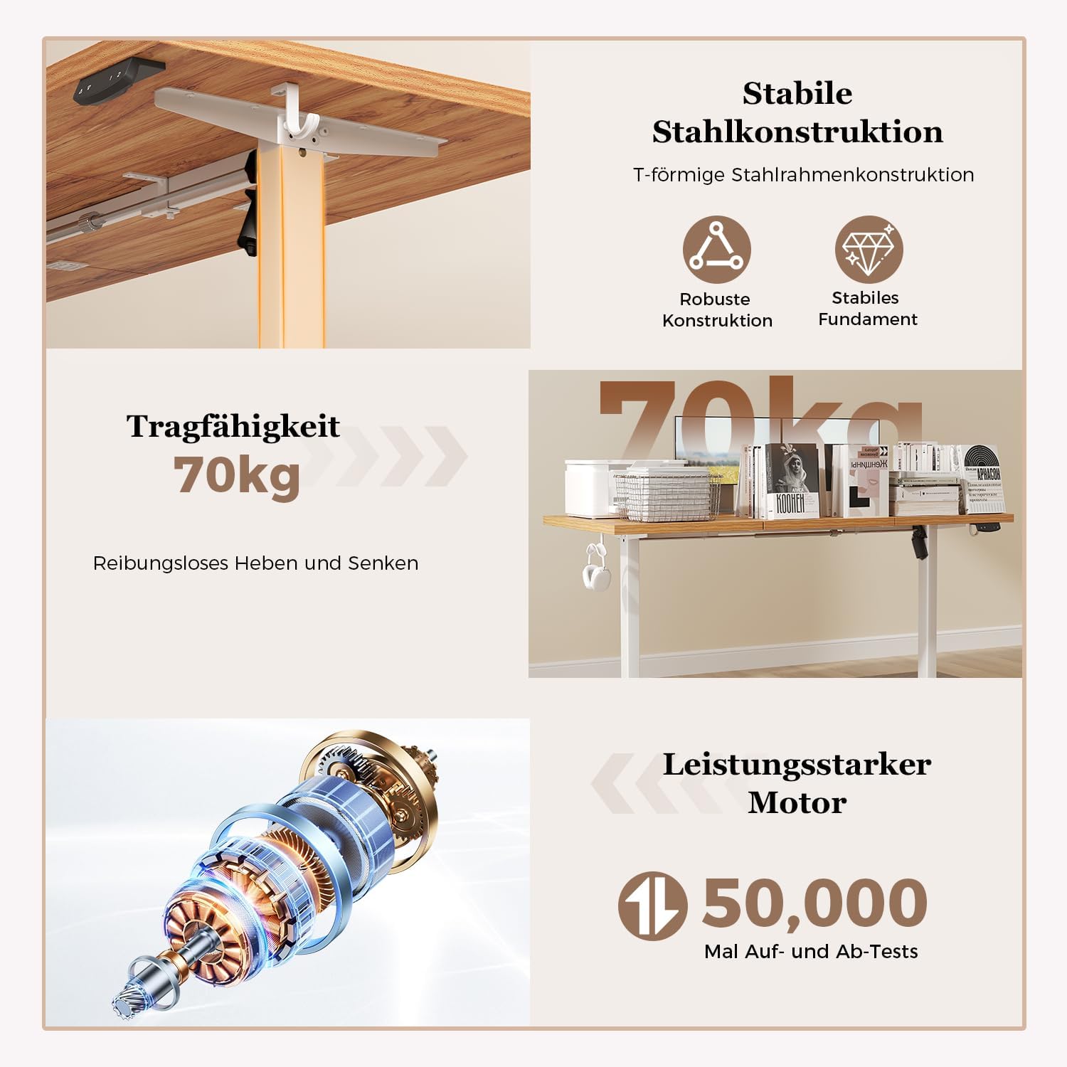 Thumbnail 3 de Klicelor Steh-Sitz Schreibtisch 160 x 60 cm