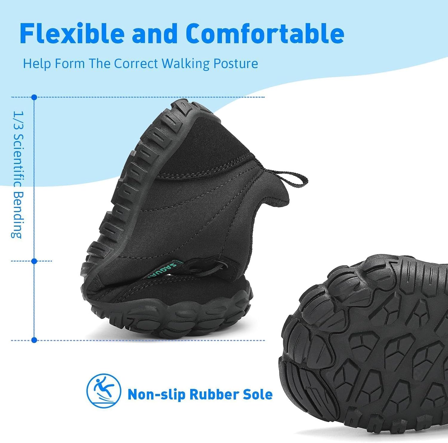 Thumbnail 3 de SAGUARO Enfants Chaussures de Trail Barefoot – Légeres, Respirantes et Confortables (26-36 EU)