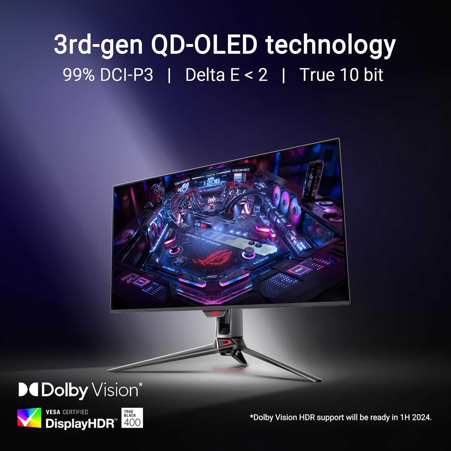 Thumbnail 1 de ASUS ROG Swift OLED 31.5" 4K Ultra HD QD-OLED Gaming Monitor