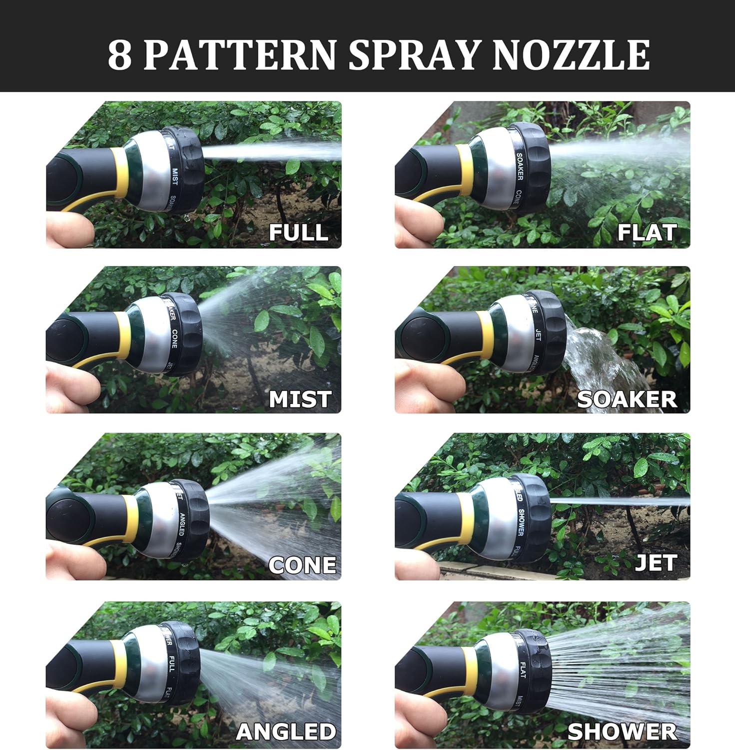 Thumbnail 4 de TheFitLife Expandable Garden Hose Pipe (75 FT) with Triple Core Latex & 8-Pattern Spray Nozzle