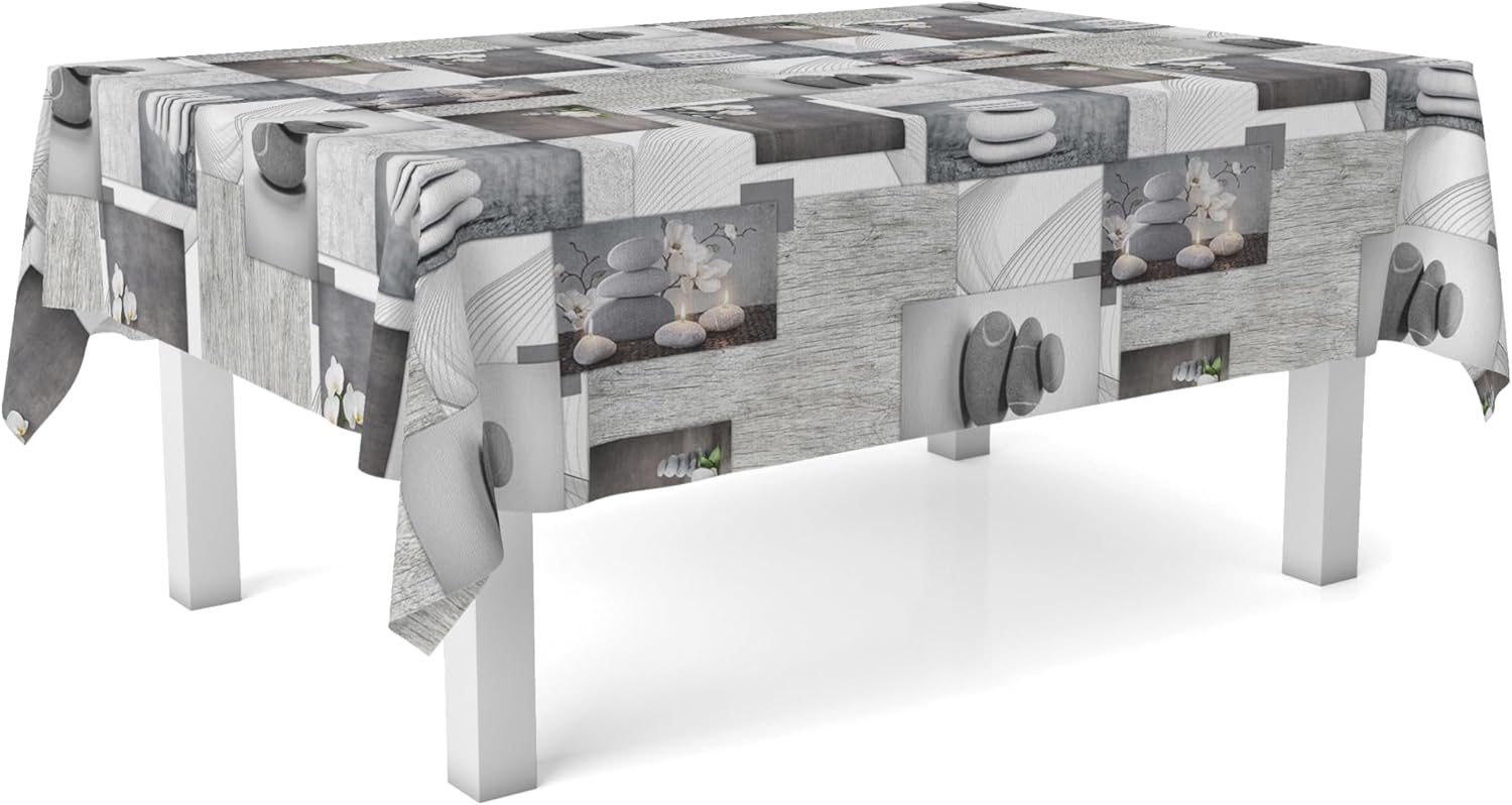 Thumbnail 1 de Martina Home Zen Stones Nappe en Toile Cirée Unique 240 x 140 cm