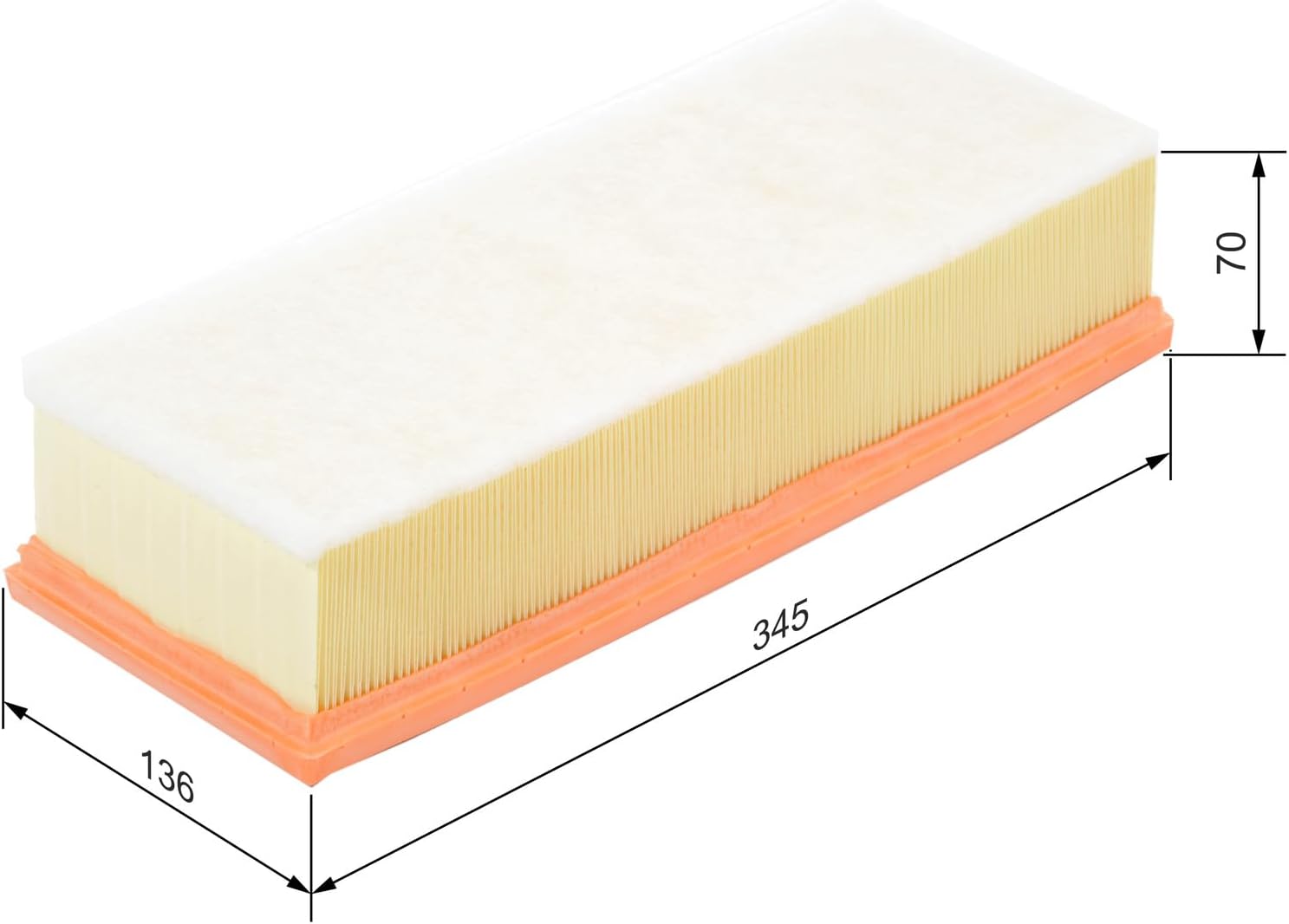 Detalle de Bosch Filtro Aria per Auto S0172: resistente all’umidità e alle trazioni, per trattenere le particelle