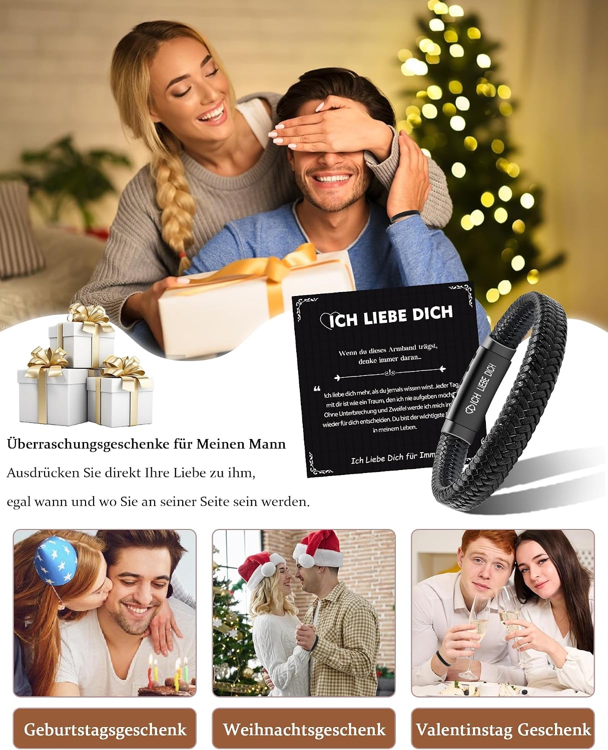 Detalle 2 de CheersLife Armband Ich liebe dich mit 19-22 cm
