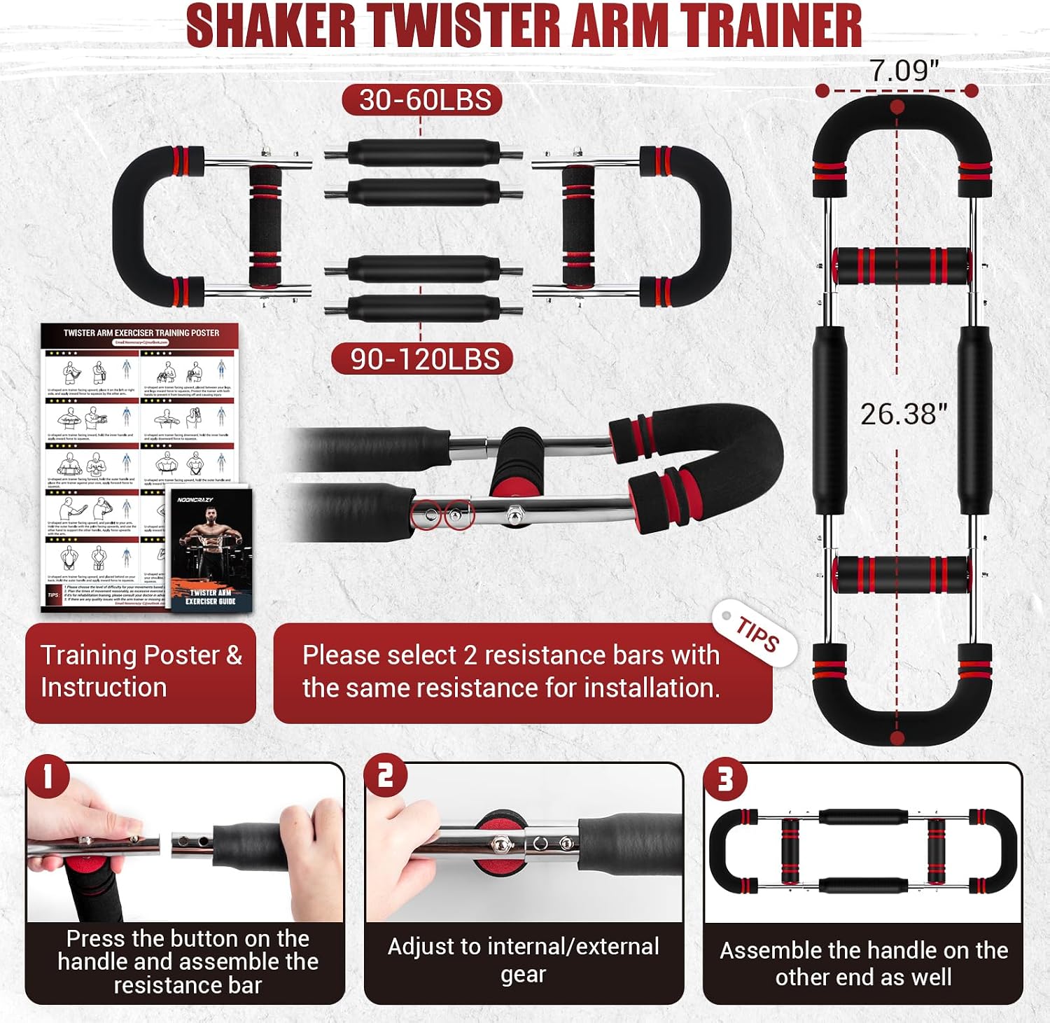 Thumbnail 4 de nooncrazy Twister Arm Trainer 30-120lbs