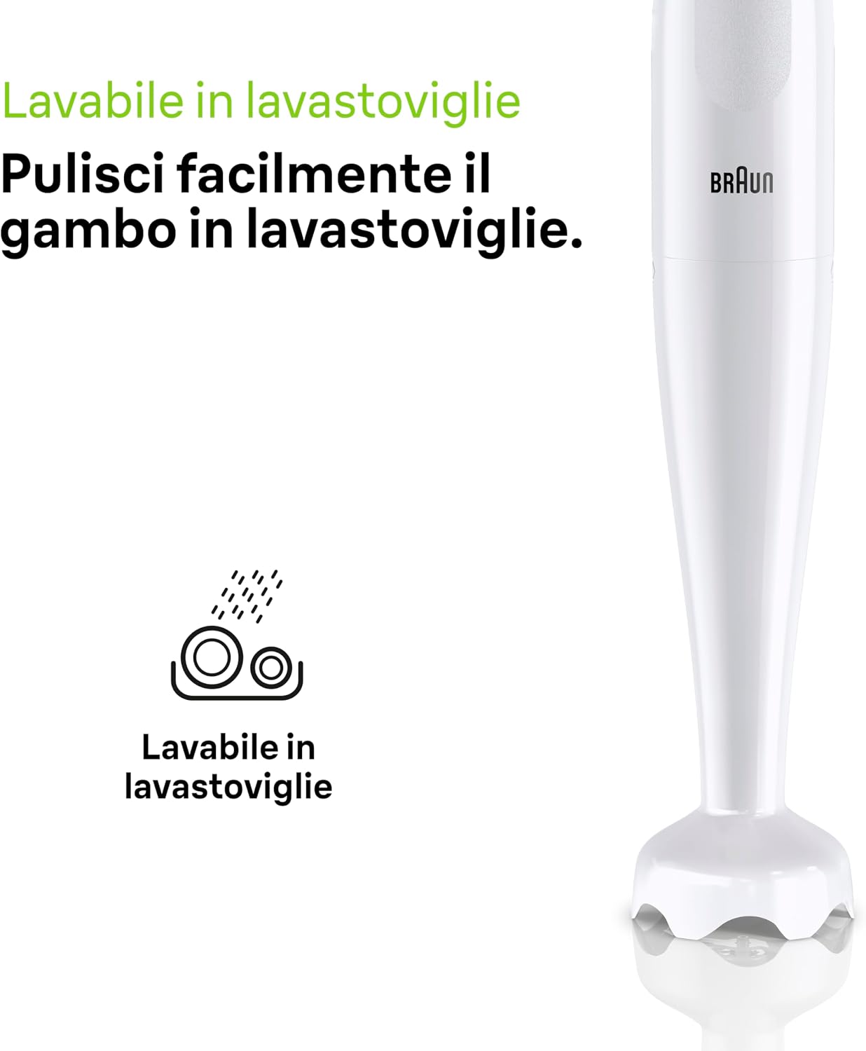 Thumbnail 5 de Braun MINIPIMER MQ10.000P frullatore a immersione leggero 5 anni
