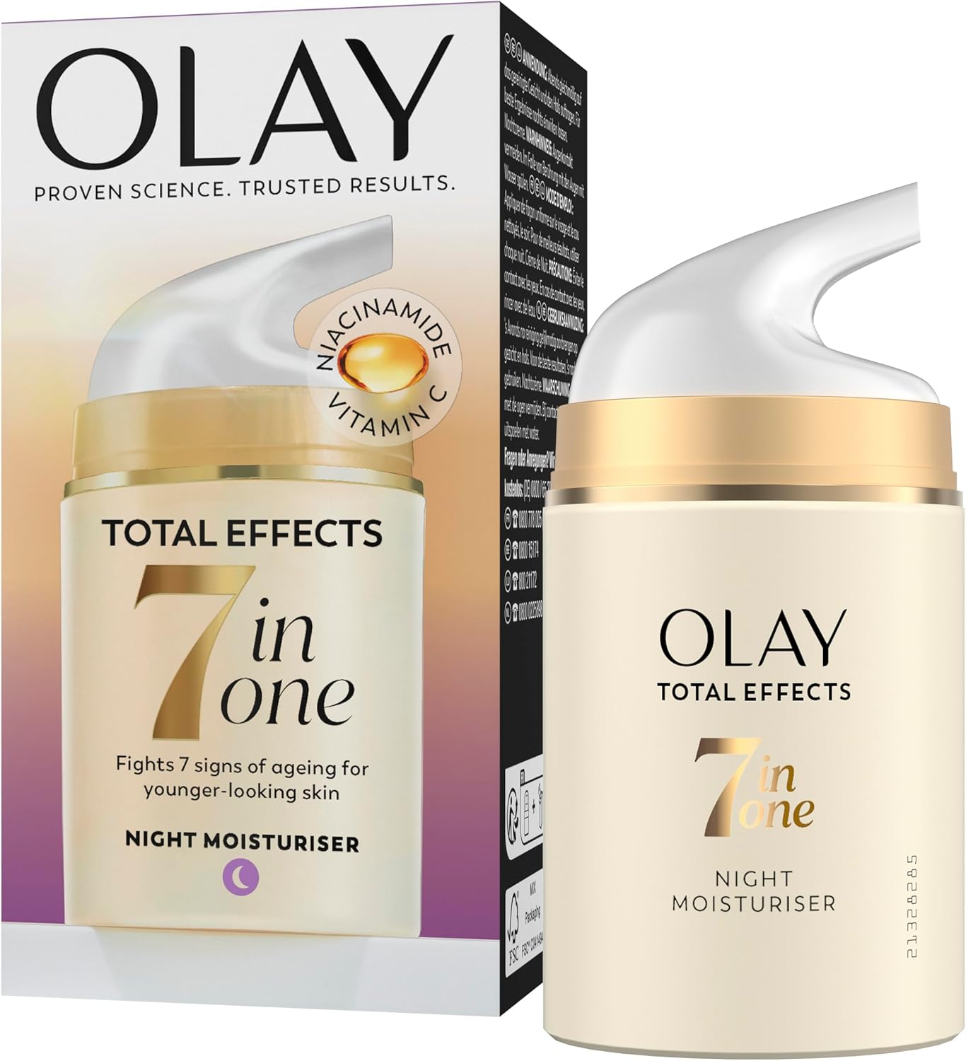 Detalle de Olay Total Effects nattkräm, 50 ml med niacinamid och C-vitamin