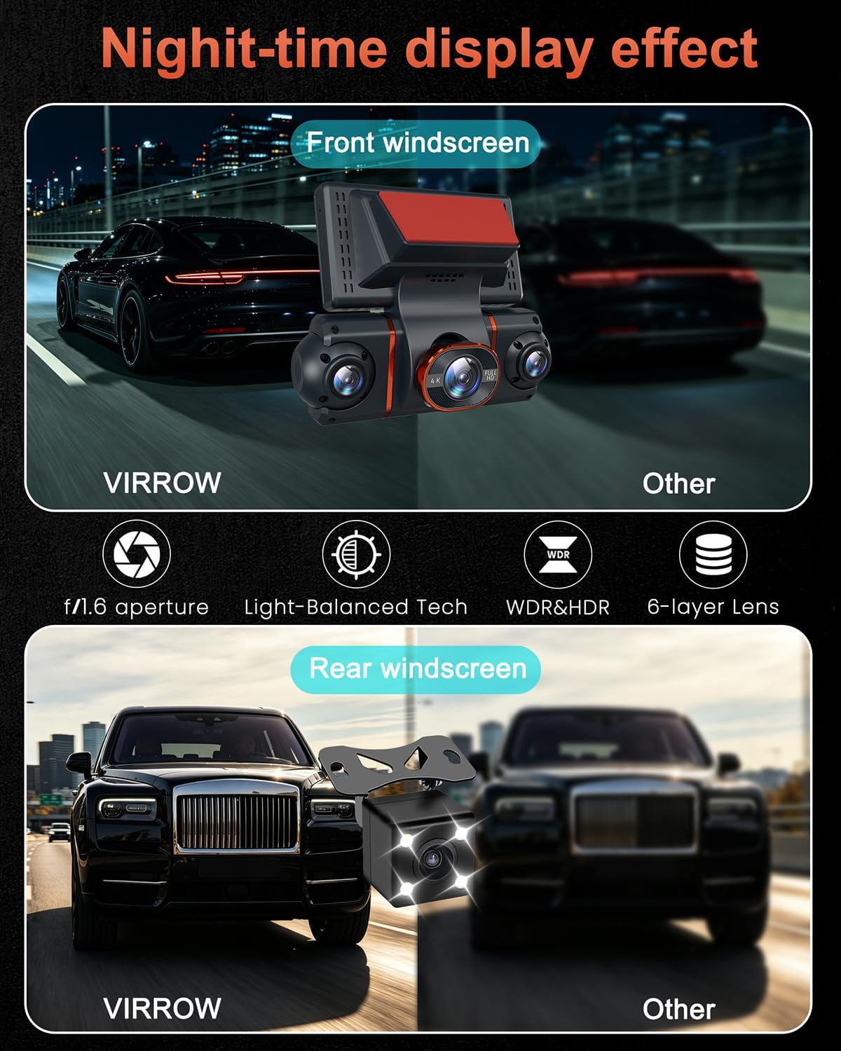 Thumbnail 4 de 4-channel dash cam with 4K front recording