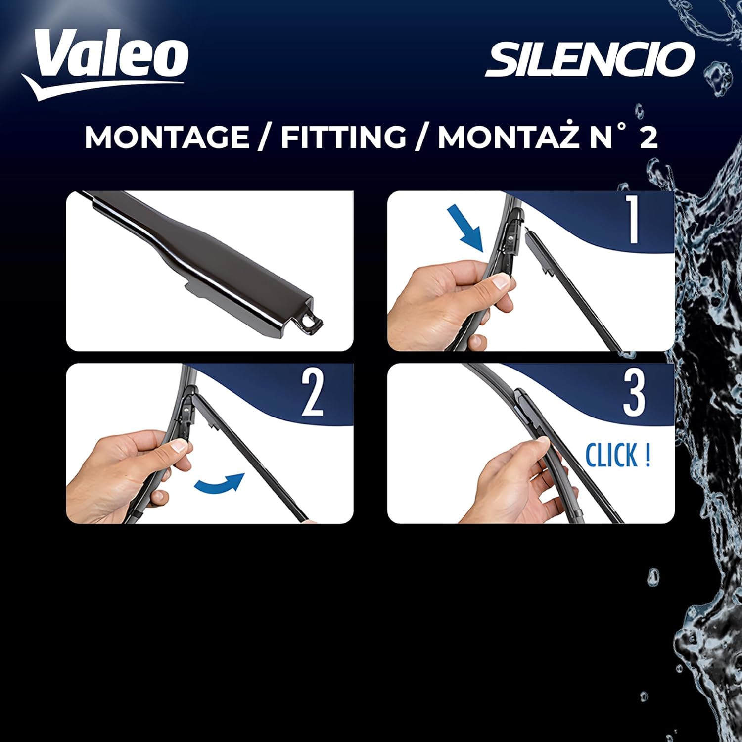Thumbnail 3 de VALEO Silencio Wischer VF370 – Frontset, 600 mm/475 mm, 2 Wischerblätter (574470)