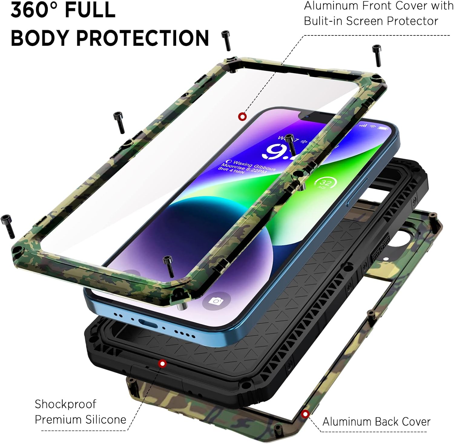 Thumbnail 4 de Beeasy iPhone 14 Case: Waterproof, Heavy-Duty 360° Protection (Camo)