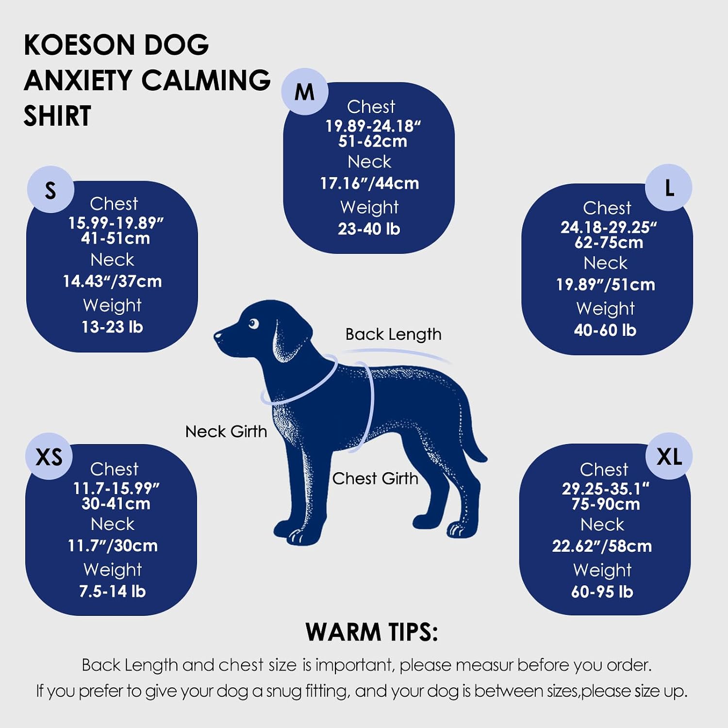Detalle 2 de KOESON Dog Anxiety Vest, Small