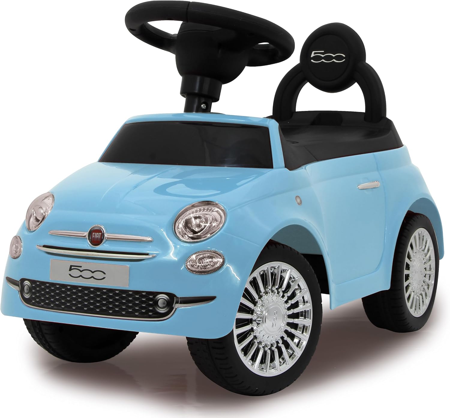 Detalle de Jamara 460327 Fiat 500 – niebieski jeździk z bagażnikiem i dźwiękami