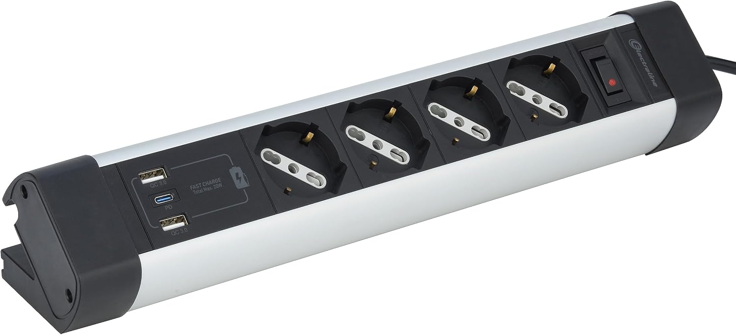 Thumbnail 6 de Electraline 61918 Multipresa Scrivania 4 Posti USB