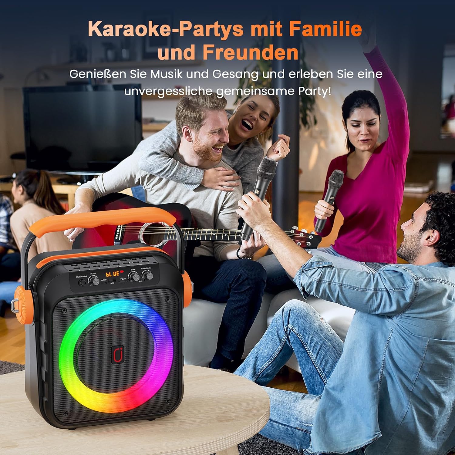 Thumbnail 5 de JYX Karaoke Maschine mit 2 Mikrofonen
