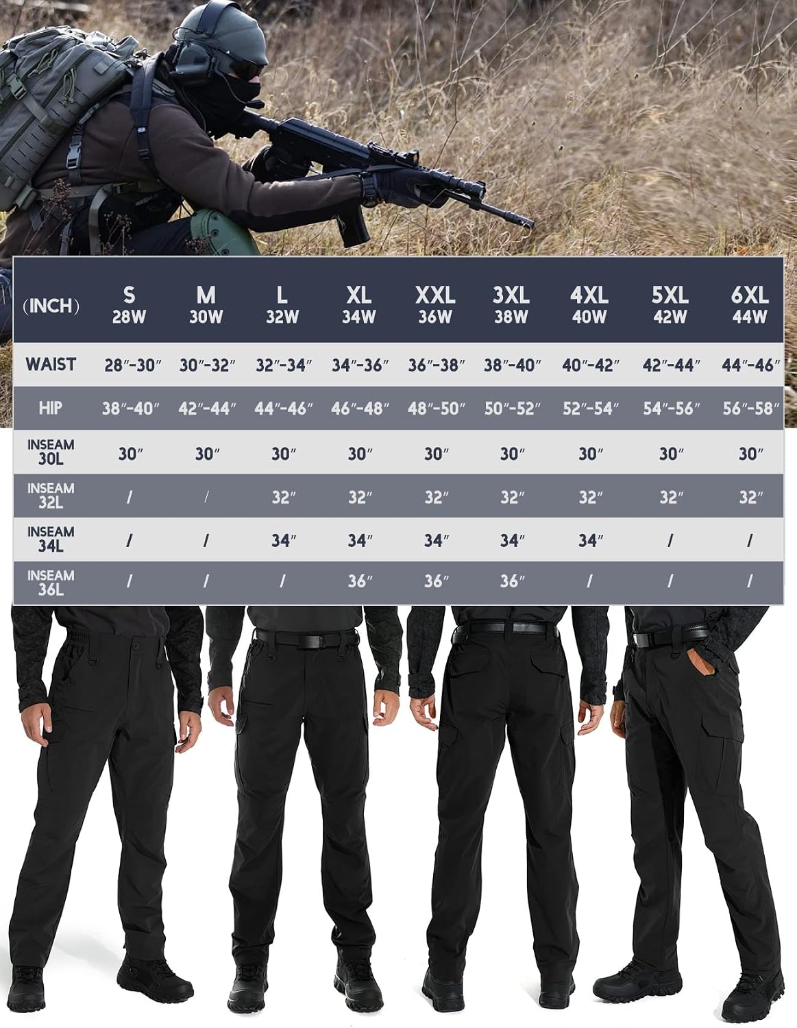 Thumbnail 4 de KFUBUO Tactical Cargo Pants 9 pockets