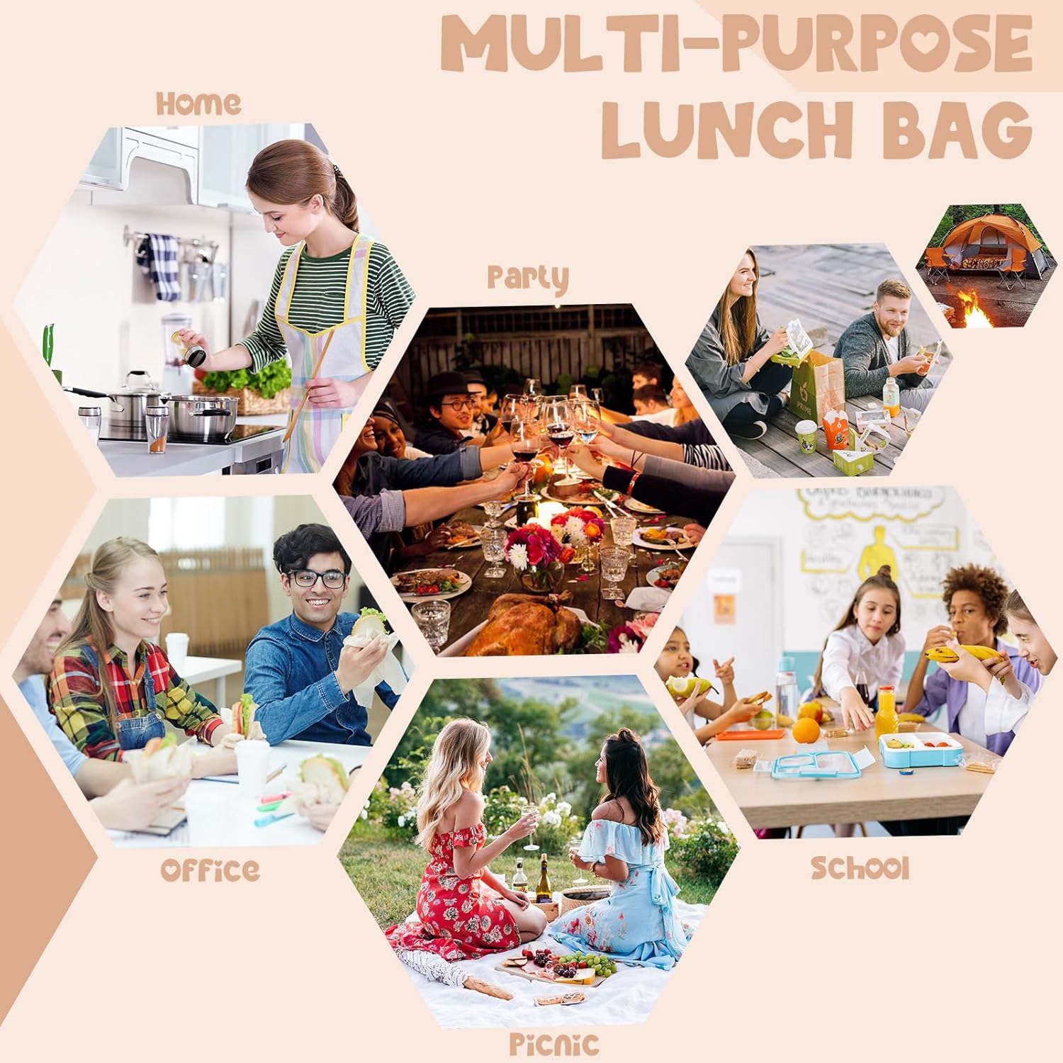 Thumbnail 6 de Bluboon Corduroy Lunch Tote