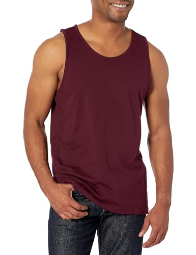 Detalle de Amazon Essentials Camiseta de Tirantes de Ajuste Normal para Hombre en Burdeos – Talla L