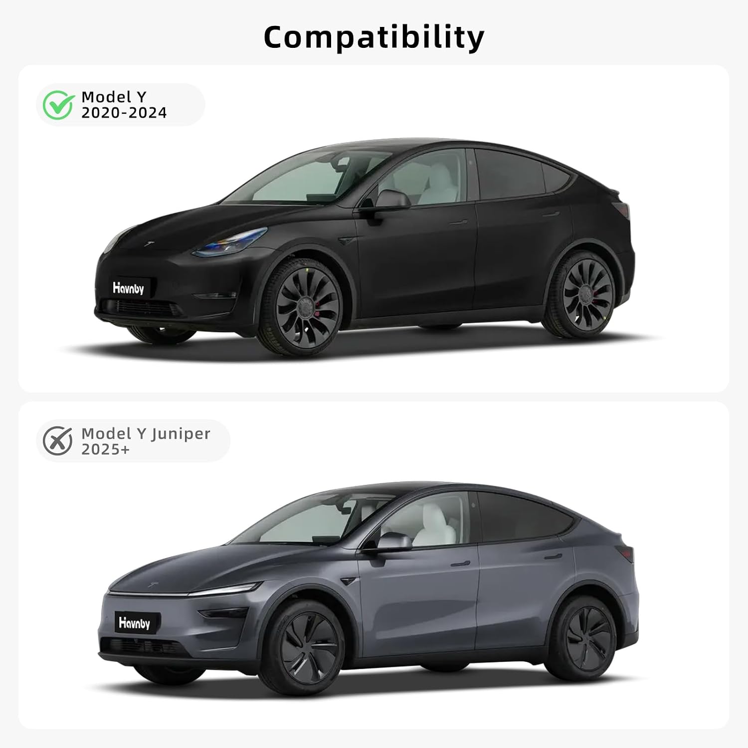 Detalle de Havnby Tesla Model Y-autogordijnen, 8-delig met privacy- en zonwering