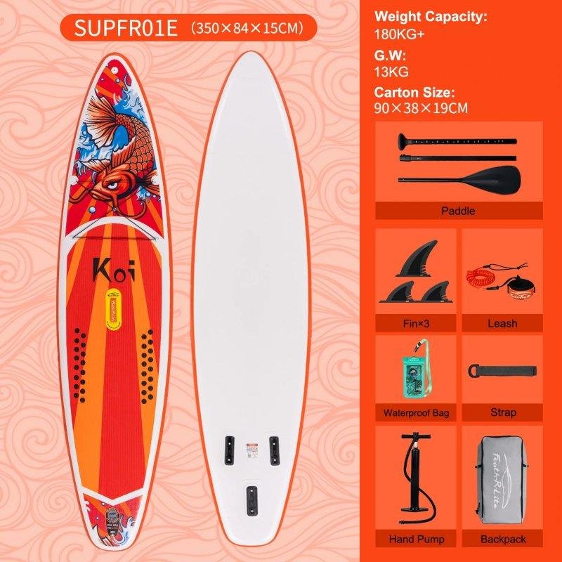 Thumbnail 3 de Tabla de paddle surf hinchable Funwater SUPFR01E 350x84x15 cm Roja