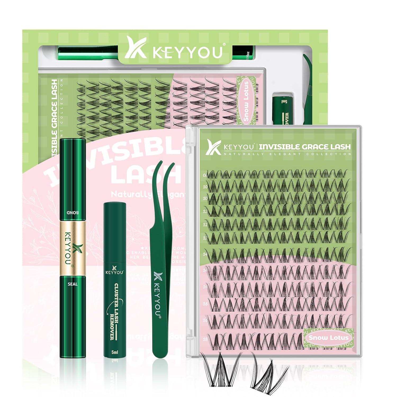 Thumbnail 1 de KEYYOU Fairy Lash Clusters Kit 144 pcs 😍