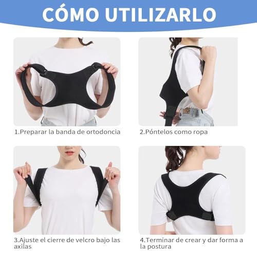 Thumbnail 5 de Corrector de postura WXSHUOYU para espalda, cuello y hombros (transpirable e invisible bajo la ropa)