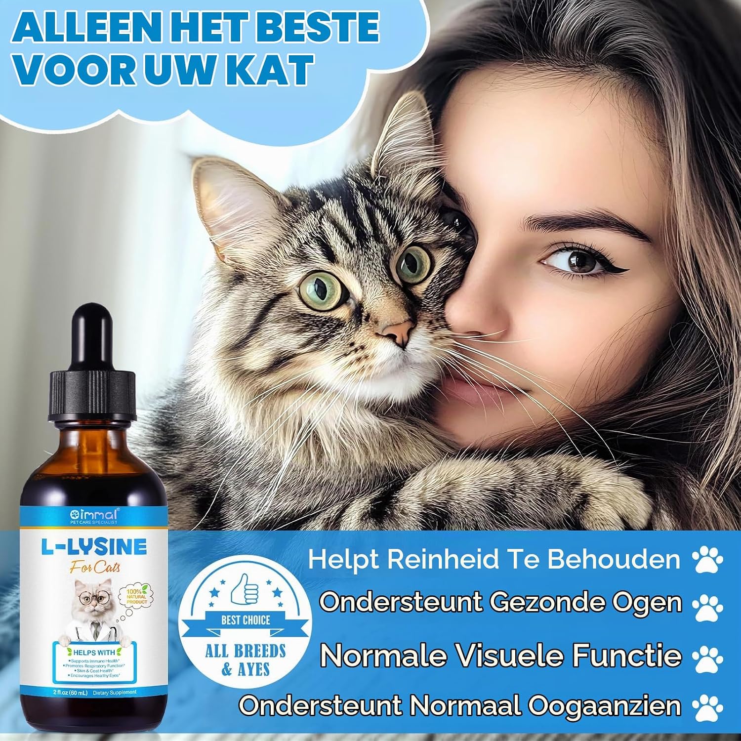 Thumbnail 6 de Onznoz 872DSF54 L-lysinedruppels voor katten, 60 ml