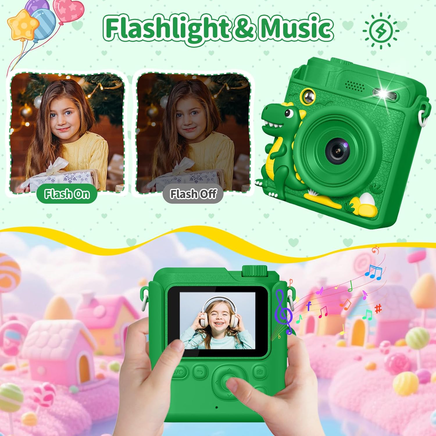 Detalle 2 de Gofunly Kids Camera Instant Print (1080P) with 32GB card and 5 print paper rolls