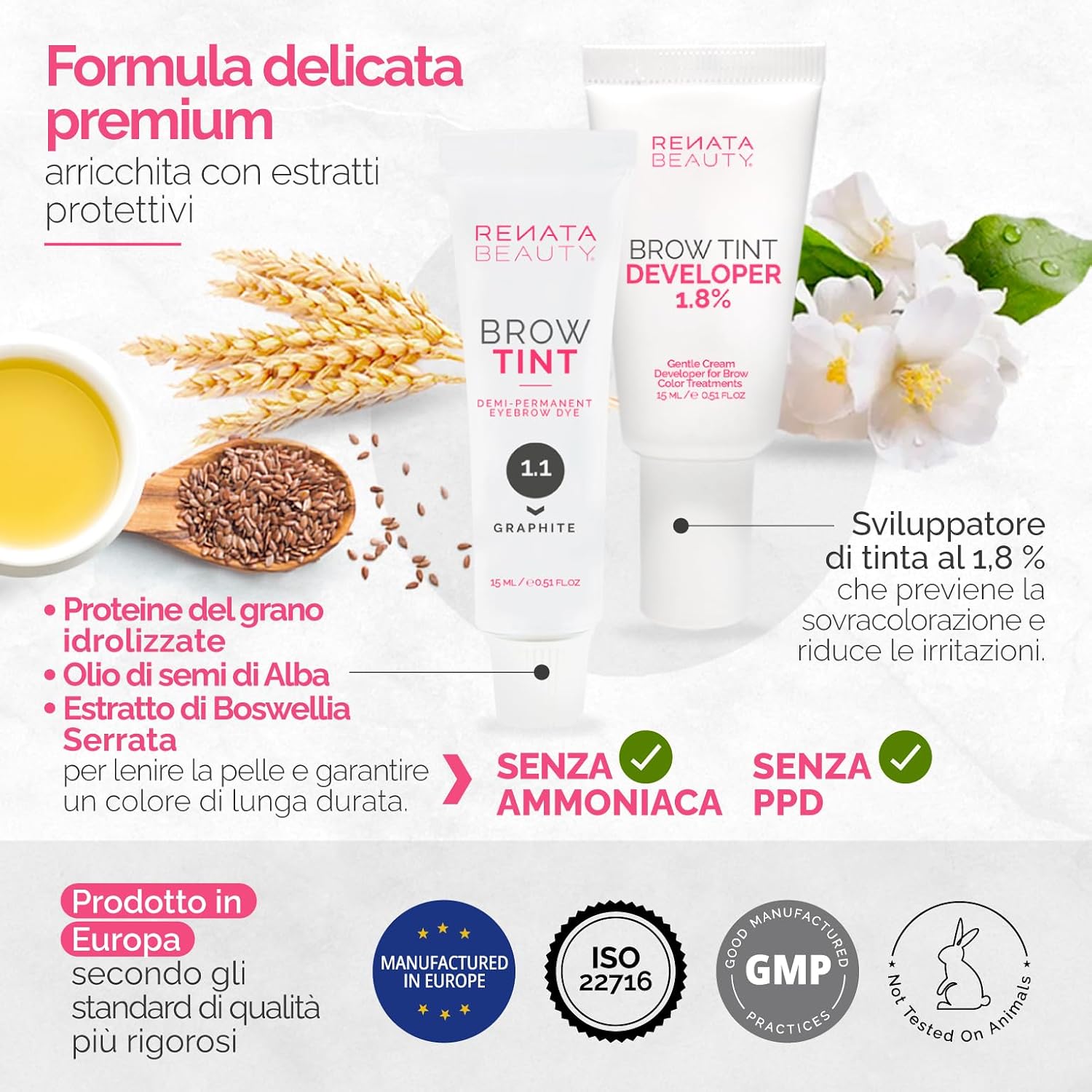 Thumbnail 2 de Renata Beauty Kit Tinta Sopracciglia Grafite 3 in 1