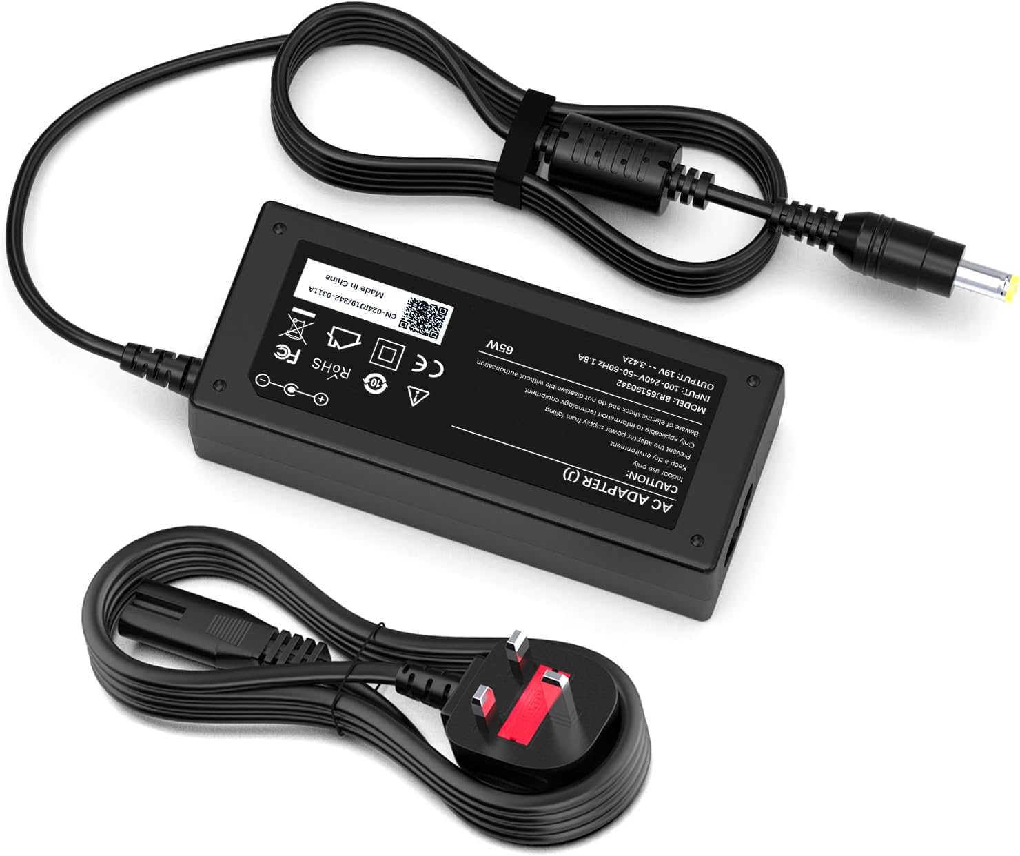 Detalle de VUOHOEG 19V Power Supply for Acer Monitors (S202HL, S271HL, R240HY, and more)