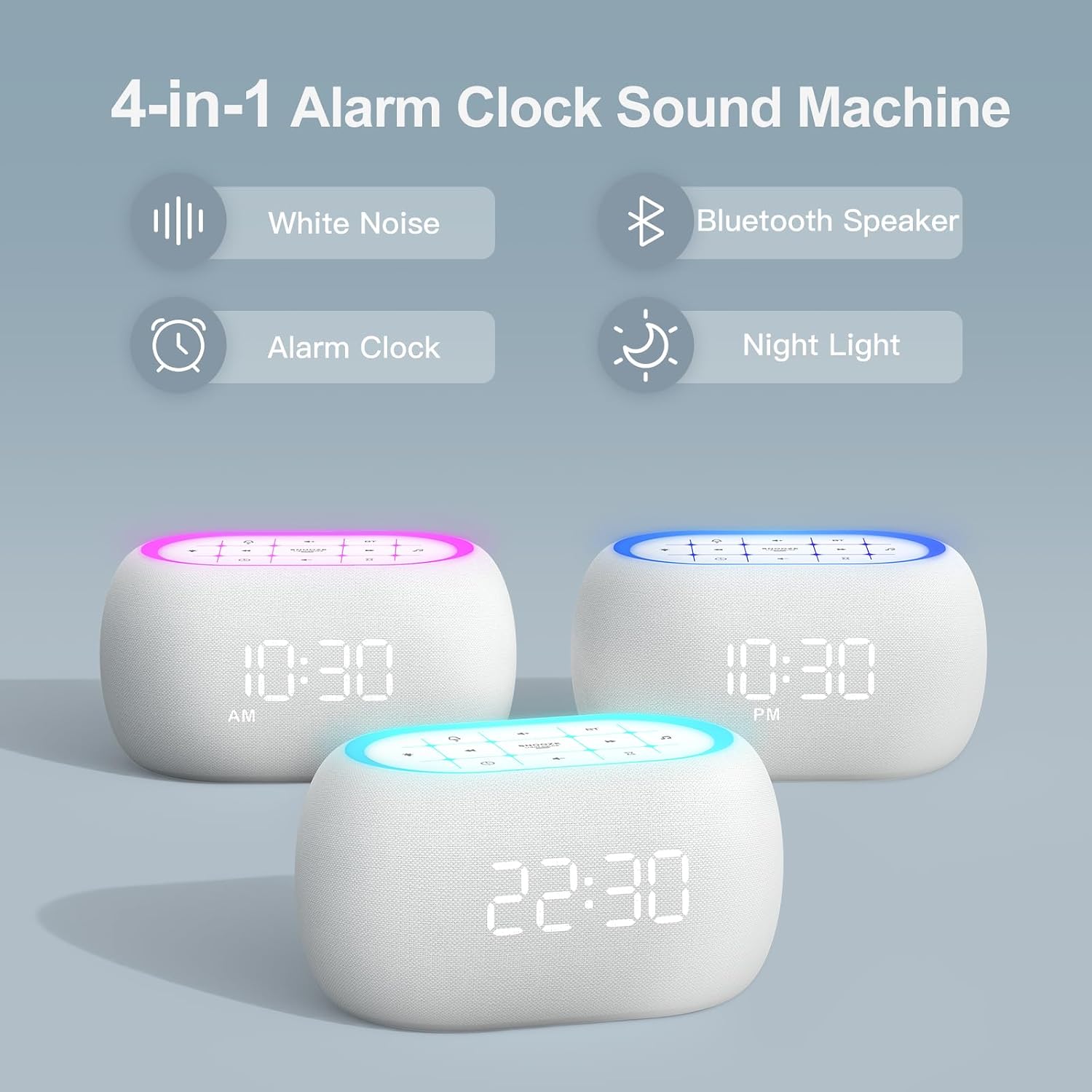 Detalle 2 de ANJANK Sound Machine Alarm Clock with 21 Sounds