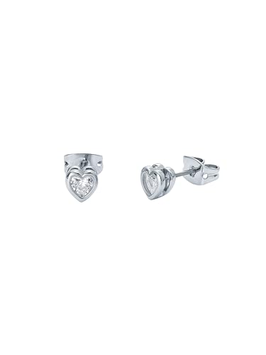 Detalle de Ted Baker Harmony Mini Crystal Heart Stud Earrings for Women (Silver/Crystal)