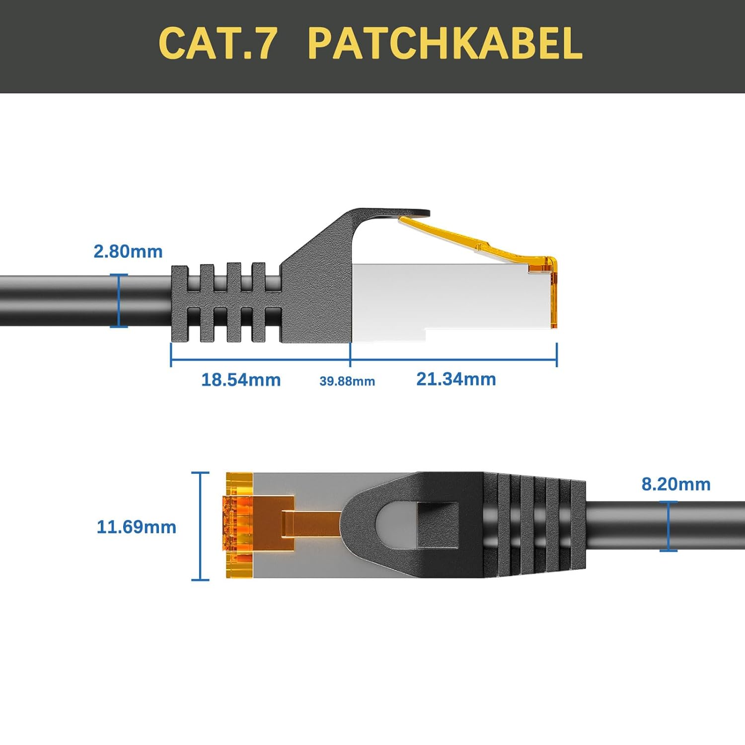 Thumbnail 6 de iwillink 5x 1m Patchkabel CAT7 – doppelt abgeschirmtes Netzwerkkabel-Set, 10 Gbps