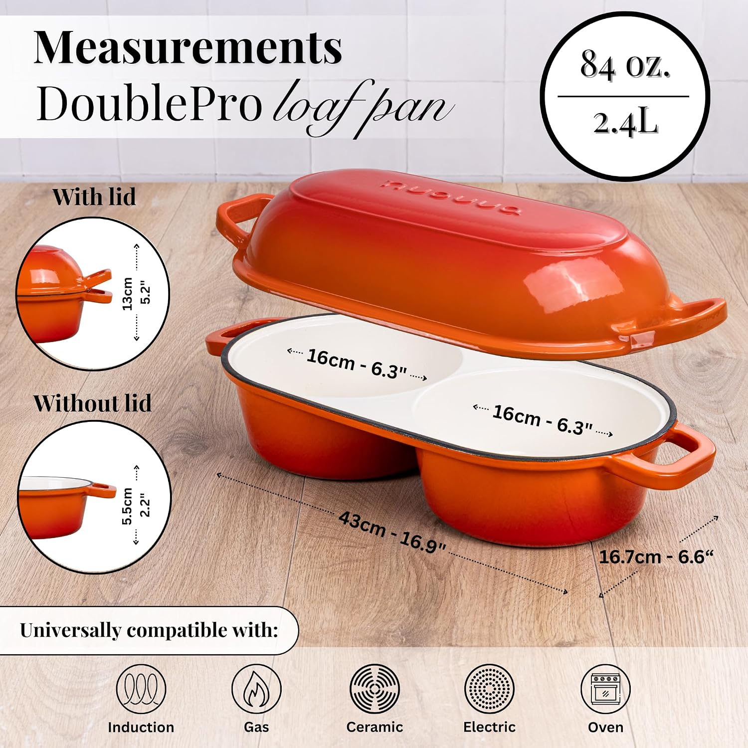 Thumbnail 1 de Nuovva 16.5cm Enamelled Cast Iron Dutch Oven for Bread 🍲