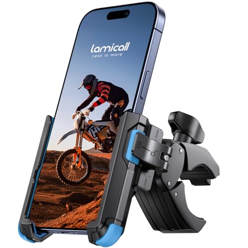 Detalle de Support Téléphone Vélo et Moto Lamicall 1S Verrouillage – Stabilité et Accessibilité