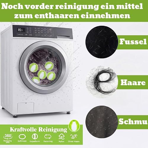 Detalle de Atrapa Pelos Lavadora XIHUAN 12PCS Reutilizables: elimina pelos de mascotas y pelusas de forma sencilla