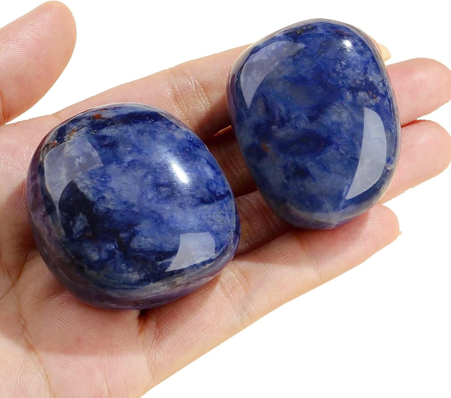 Thumbnail 6 de QINJIEJIE 2pcs Lapis Lazuli Crystal Healing Crystals – 1.8–2" Natural Gemstones for Meditation & Stress Relief