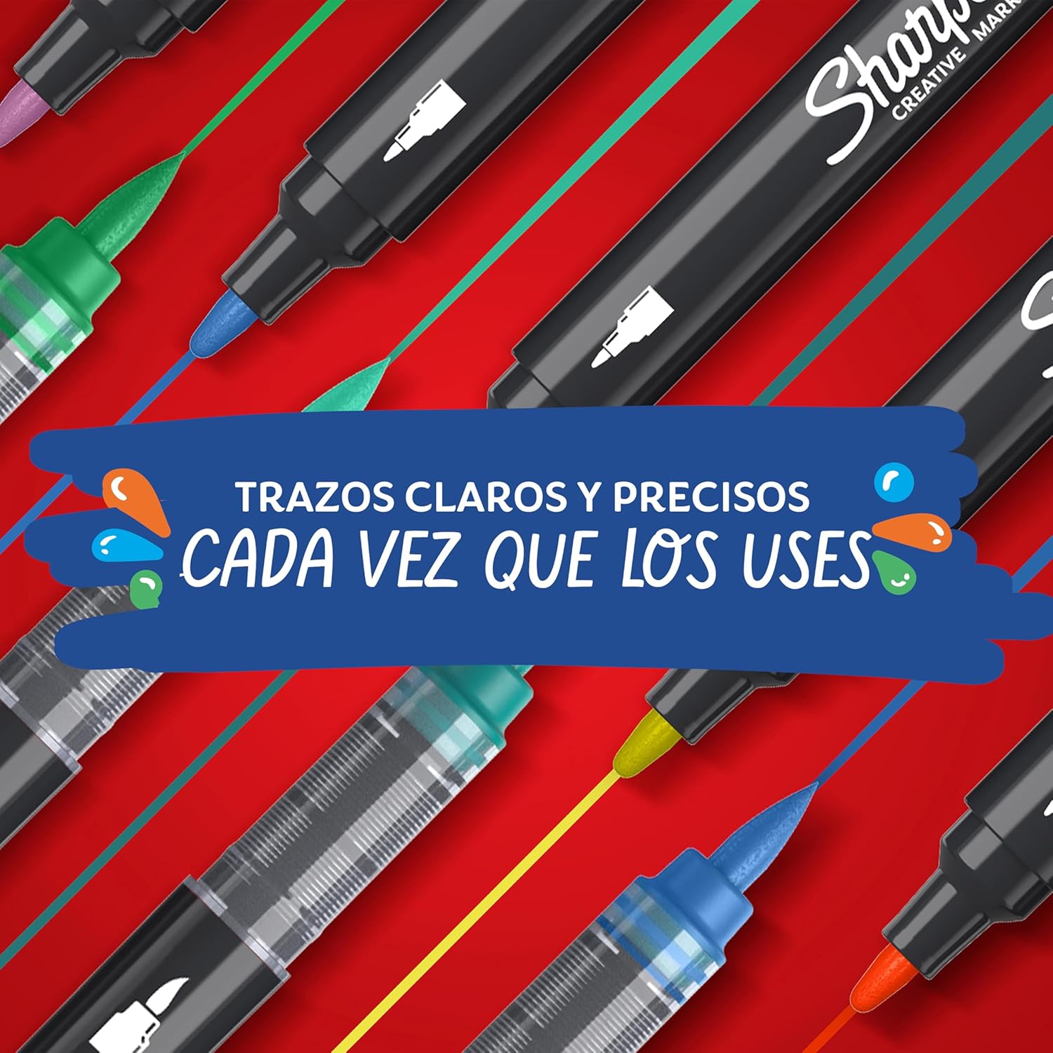 Thumbnail 4 de Sharpie Marcadores Acrílicos Rosa, Punta de Bala, 6 Piezas 🎨