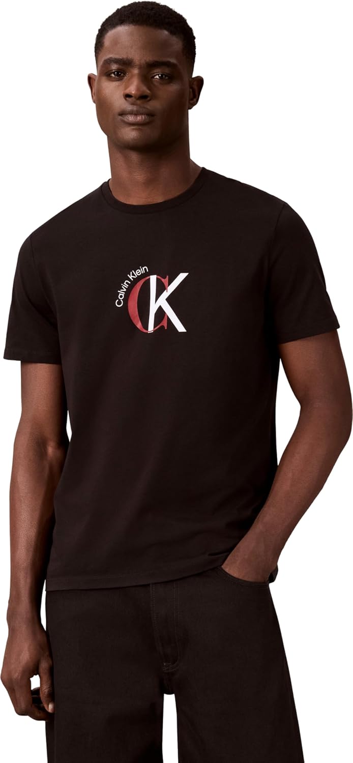 Detalle de Calvin Klein Men's 2-Tone CK Graphic Tee LV14RE829G (Pack of 1)