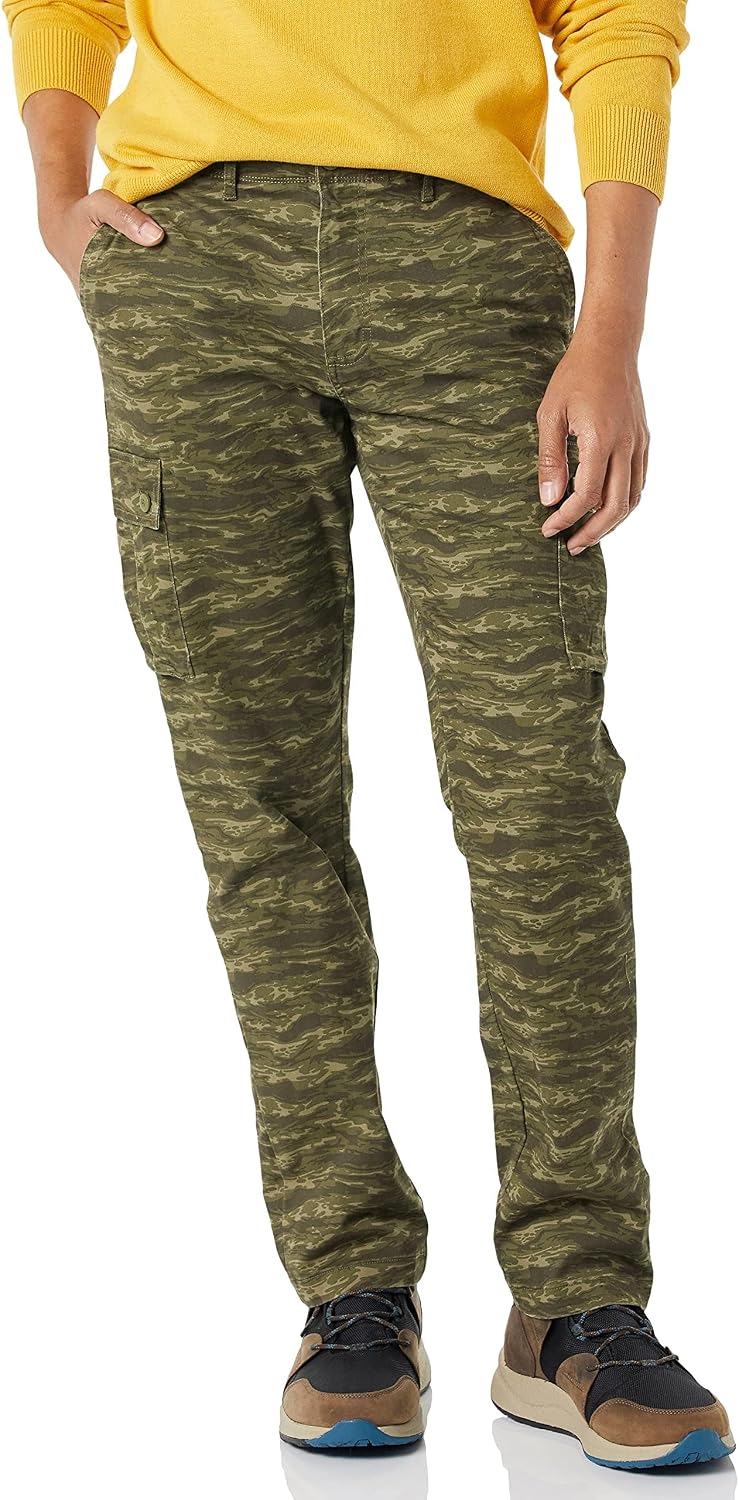 Detalle de Amazon Essentials Herren Stretch-Cargohose in gerader Passform (Big & Tall)