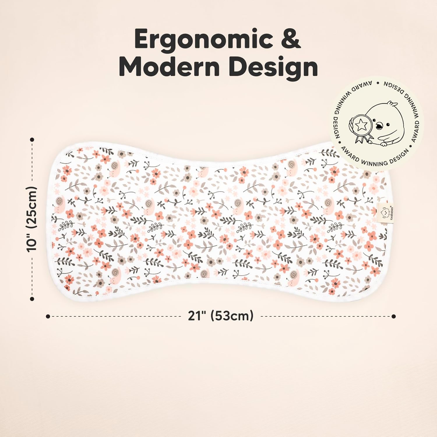 Detalle 2 de Sweet Charm Organic Burp Cloths 21"x10"