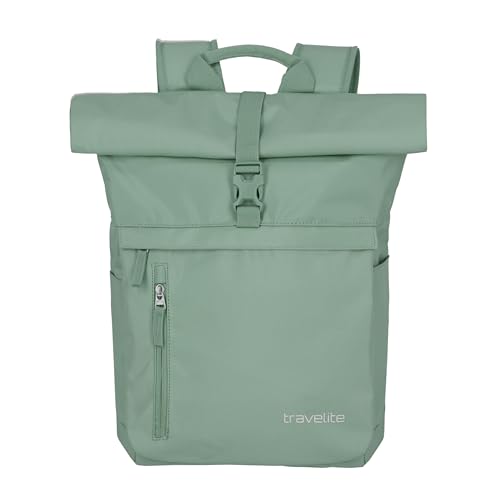 Detalle de Travelite Rolltop Handgepäck Rucksack BASICS, 60 cm, 35 Liter – vielseitig, flexibel und robust