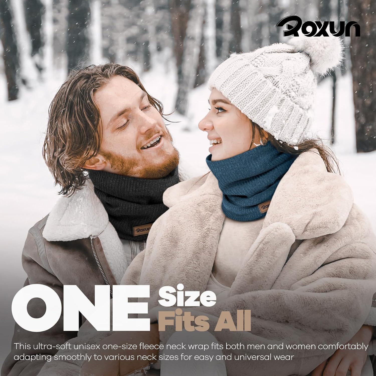 Detalle de ROXUN Winter Neck Gaiter, Fleece Warmer ⚙