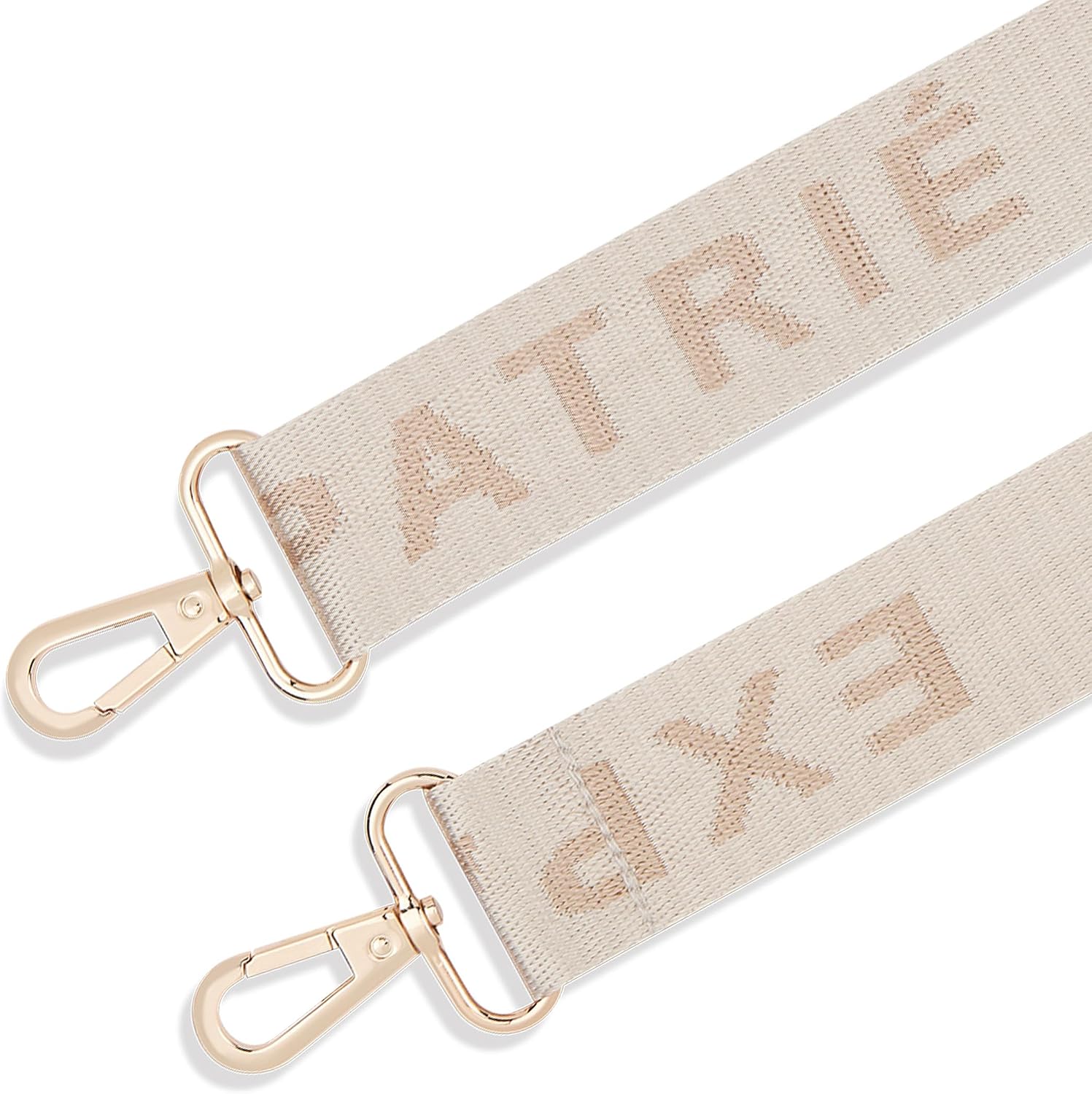 Detalle de Expatrié bandoulière Jeanne logo beige – sangle interchangeable amovible et réglable pour sac