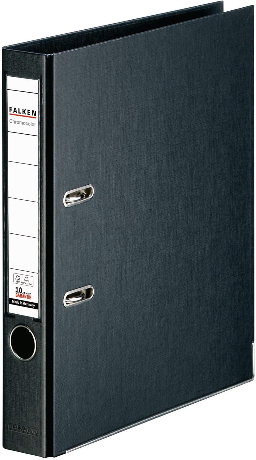Detalle de Falken: Confezione da 10 raccoglitori Chromocolor Premium, spine 5 cm, DIN A4, colori assortiti, Made in Germany