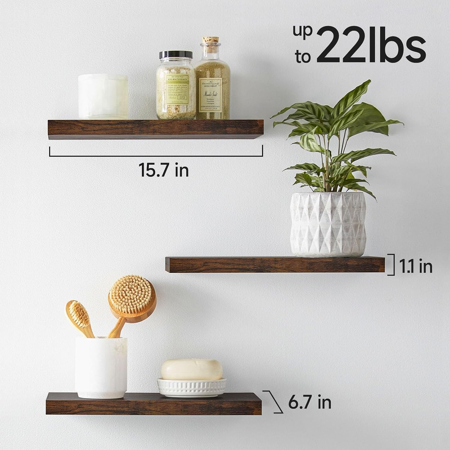 Thumbnail 1 de BAYKA Floating Shelves 15.7-Inch