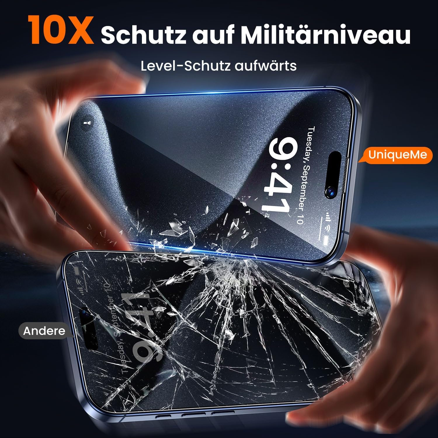 Detalle 2 de UniqueMe iPhone 15 Pro Sichtschutz 2