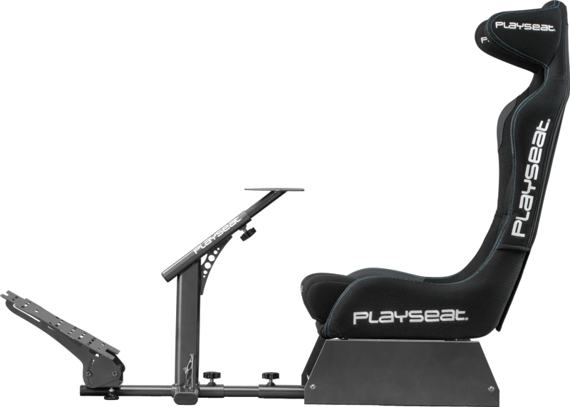 Detalle de Playseat Evolution Pro ActiFit Schwarz – Renncockpit mit verstellbarem Lenkrad und robustem Metallgestell