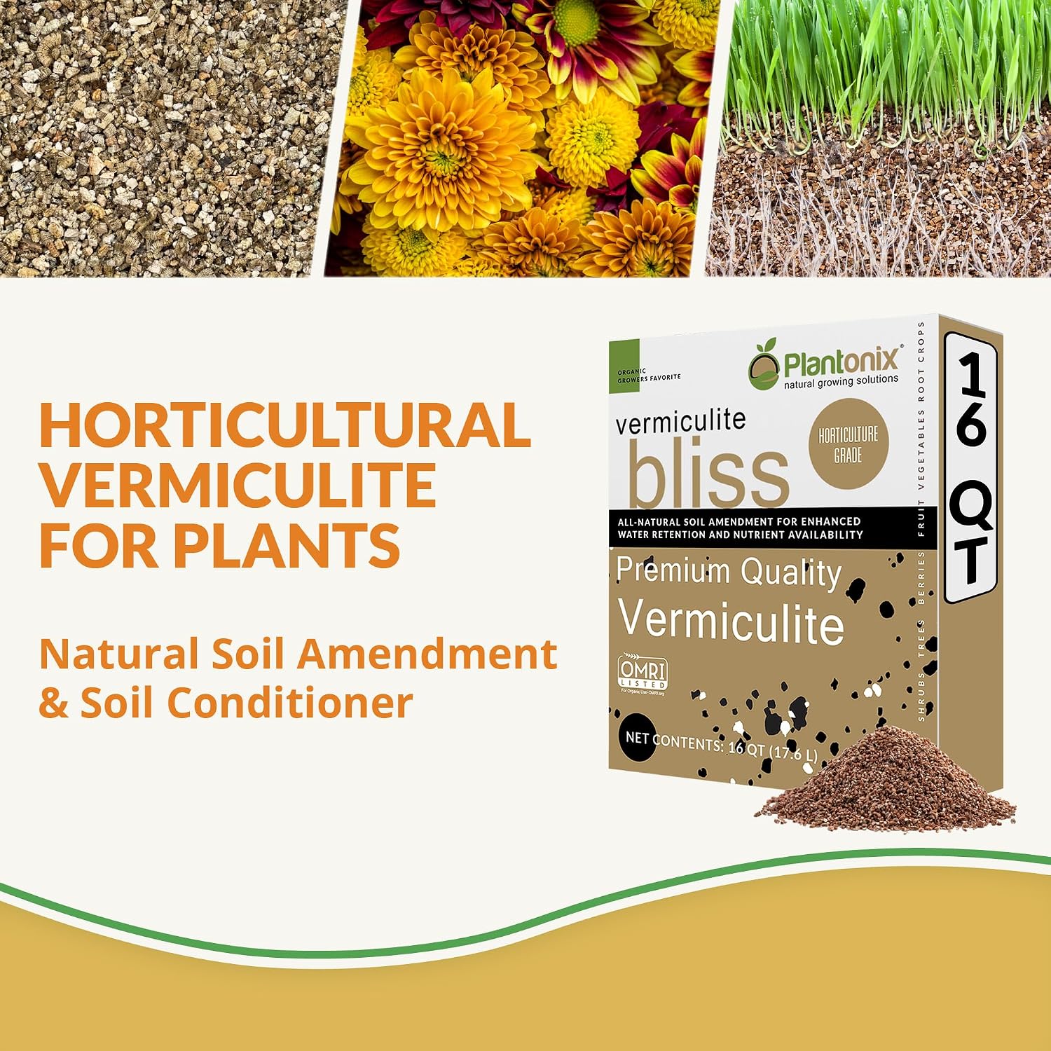 Thumbnail 1 de Plantonix Vermiculite Bliss, 16 Qts Horticultural Vermiculite for Soil & Seed Starting