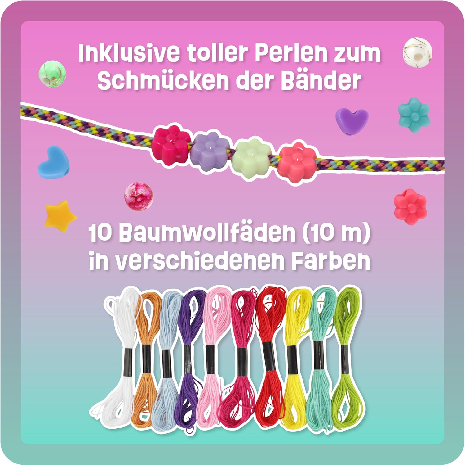 Thumbnail 4 de Smowo Freundschaftsarmbänder Bastelset zum selber knüpfen – inklusive Armband-Anleitung und Video-Anleitung